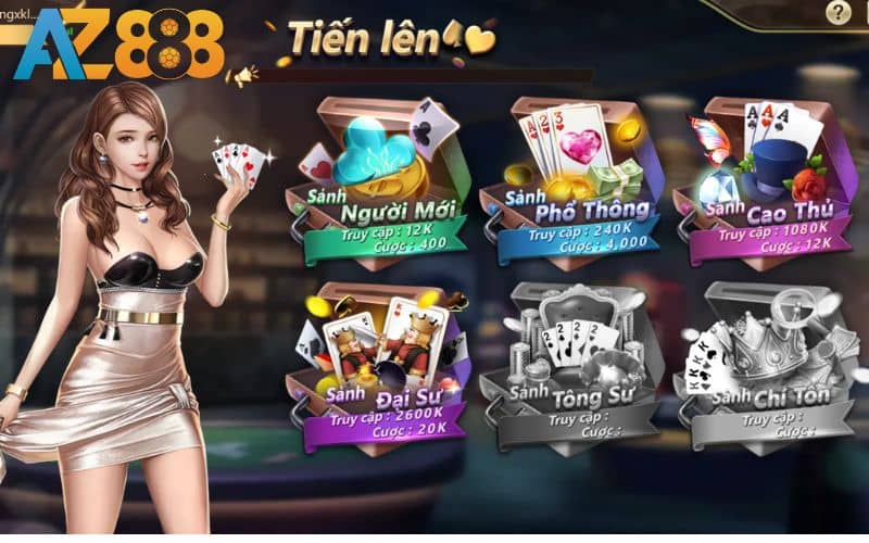 Các sảnh chơi bài tiến lên phổ biến Các sảnh chơi bài tiến lên phổ biến
